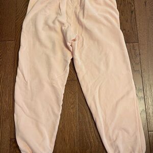 aerie blush pink fleece sweatpants